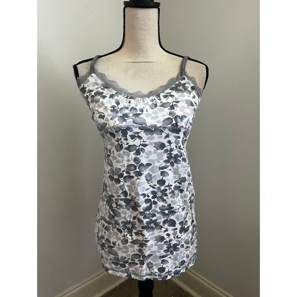 Floral Lace Trim Camisole Large Tank Top Y2K Soft Girl Romantic Casual Boho Chic
